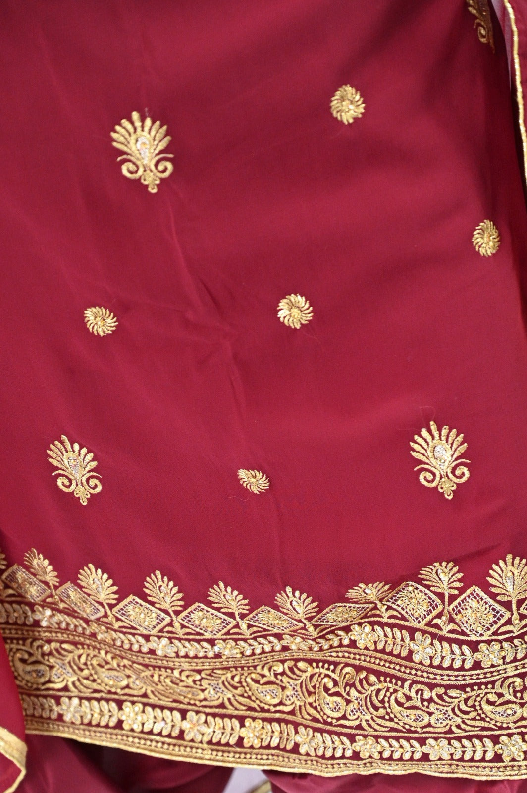 burgundy-Unstitched-Embroidered-Suit