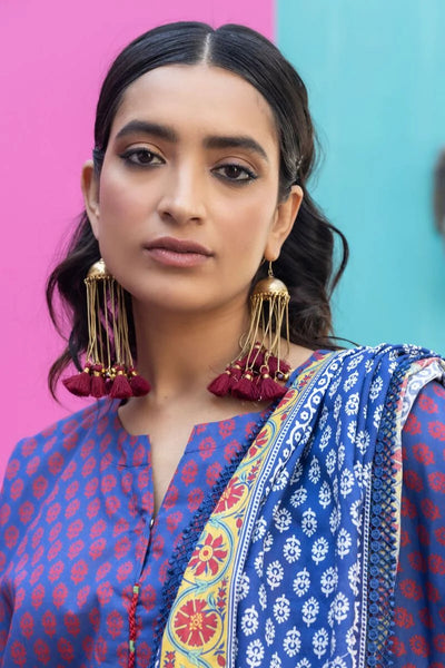 Khaadi-Lawn-suit-in-blue