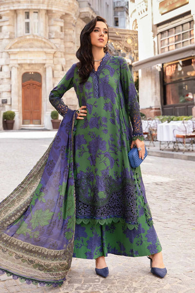 Maria-b-unstitched-suit-green-fall-24-mpt-2309-b