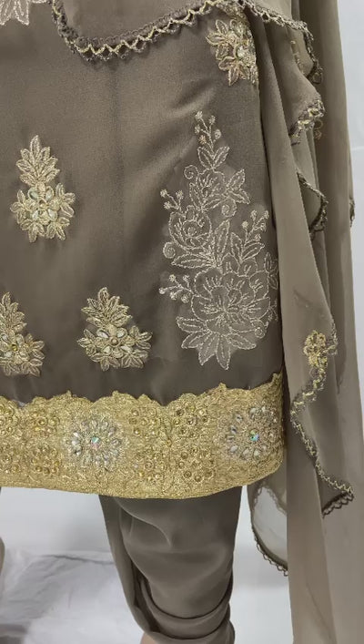 Brown-Unstitched-Embroidered-Suit-video